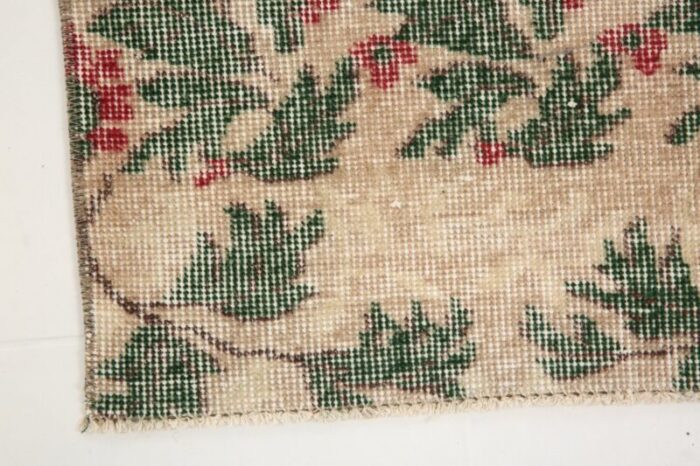 green and beige runner rug 10