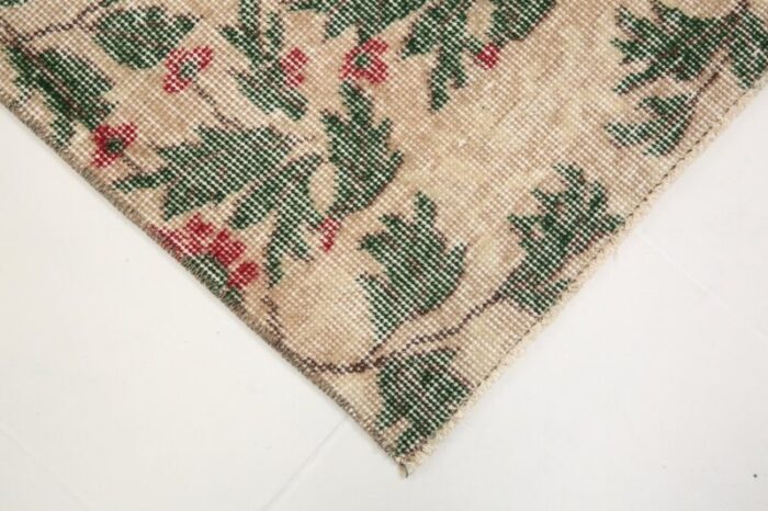 green and beige runner rug 11