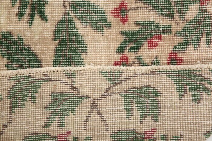 green and beige runner rug 12