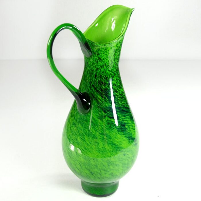 green glass vase from murano 1970s 6