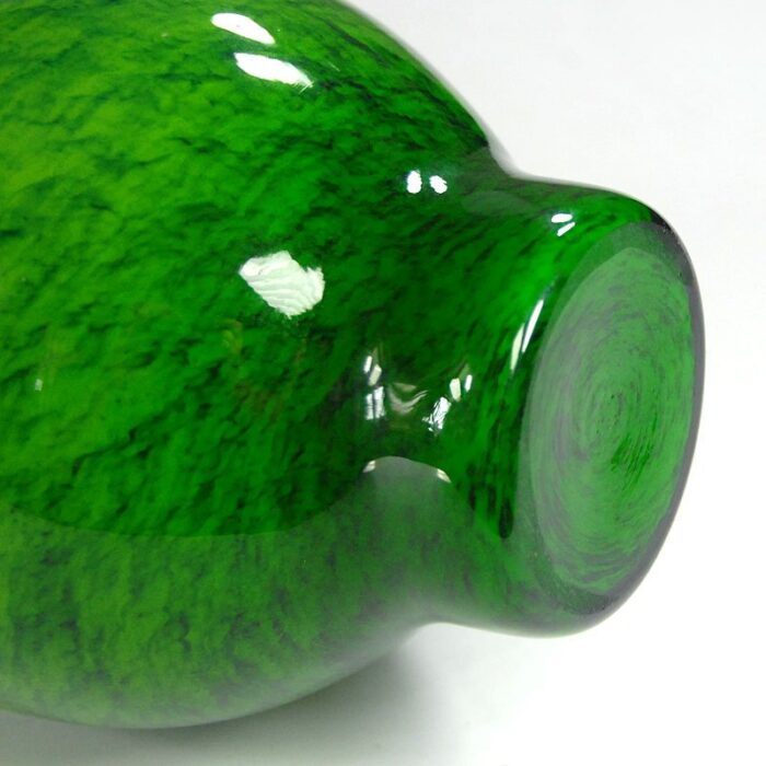 green glass vase from murano 1970s 8