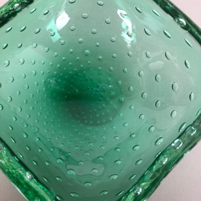 green murano glass bullicante bowl or ashtray italy 1970s 11