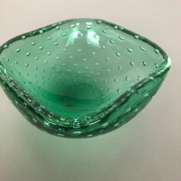 green murano glass bullicante bowl or ashtray italy 1970s 6