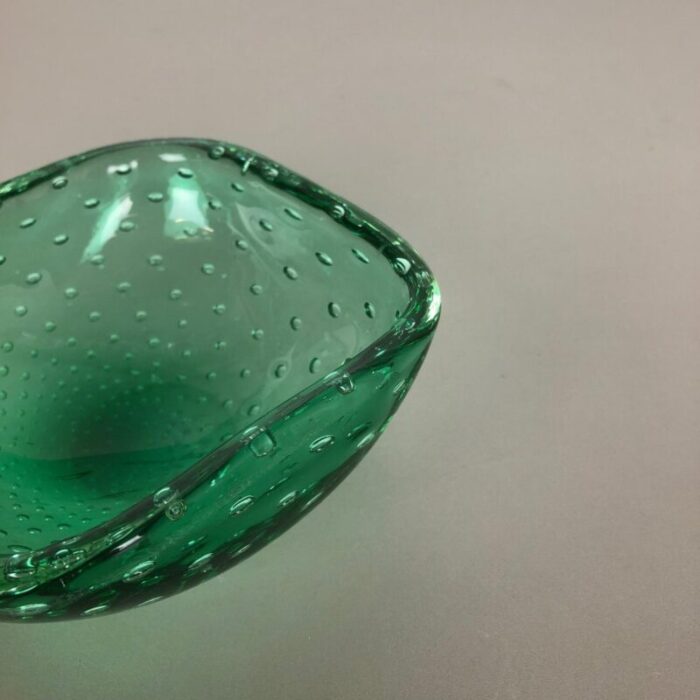 green murano glass bullicante bowl or ashtray italy 1970s 7