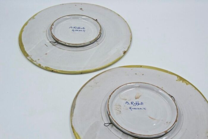 gualdo tadino dishes by arubboli 1930s set of 2 9921