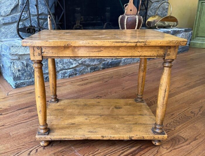 guy chaddock hand crafted stained maple accent side table 5025