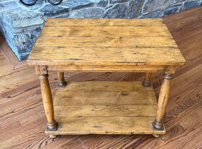 guy chaddock hand crafted stained maple accent side table 6333