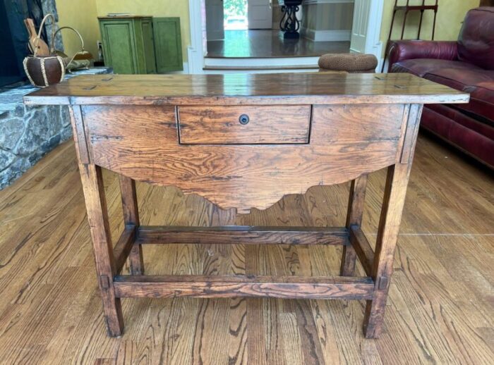 guy chaddock stained maple melrose collection single drawer console table 0730