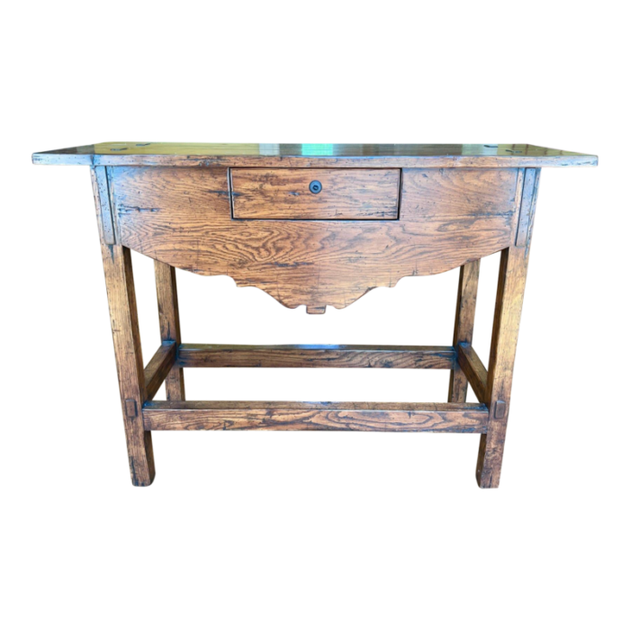 guy chaddock stained maple melrose collection single drawer console table 5349