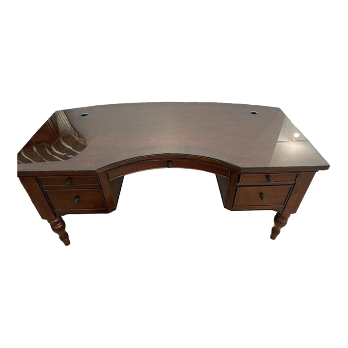 half pedestal desk by aspenhome furniture 0104