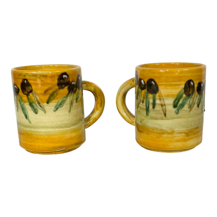 hand thrown french pottery mugs by artist jacques 8515