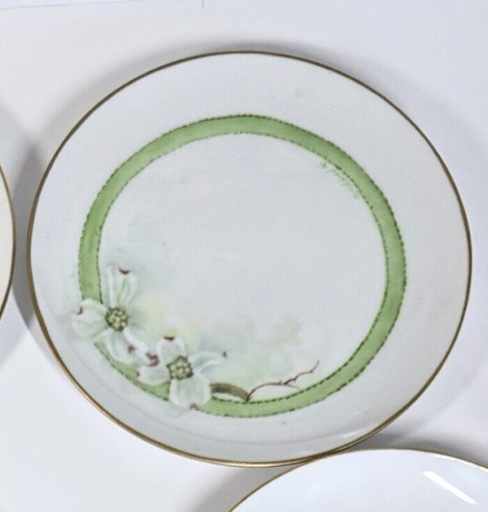 handpainted botanical plates set of eight 5137