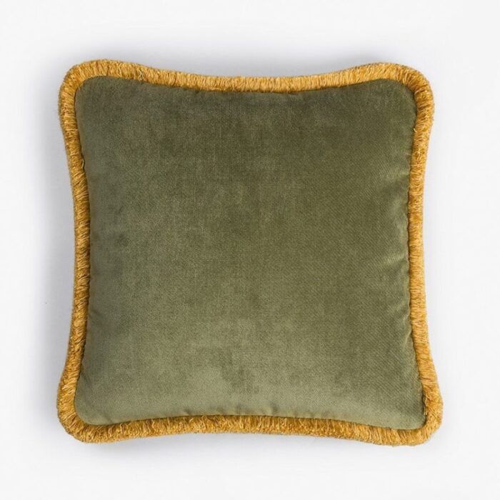 happy pillow in light green and yellow from lo decor 1