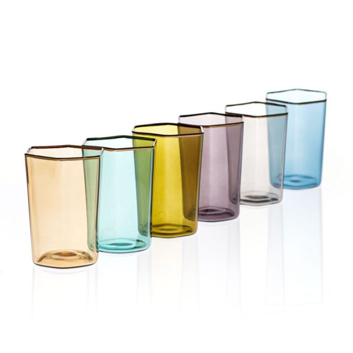 hexagonal glasses from casarialto set of 6 1