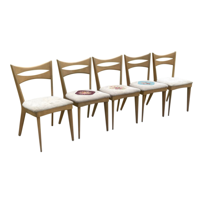 heywood wakefield cats eye chairs set of 5 8770