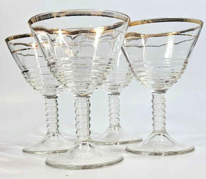 hollywood regency champagne coupes set of four 0106