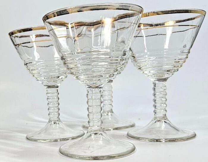 hollywood regency champagne coupes set of four 0732