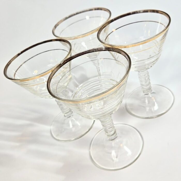 hollywood regency champagne coupes set of four 1542