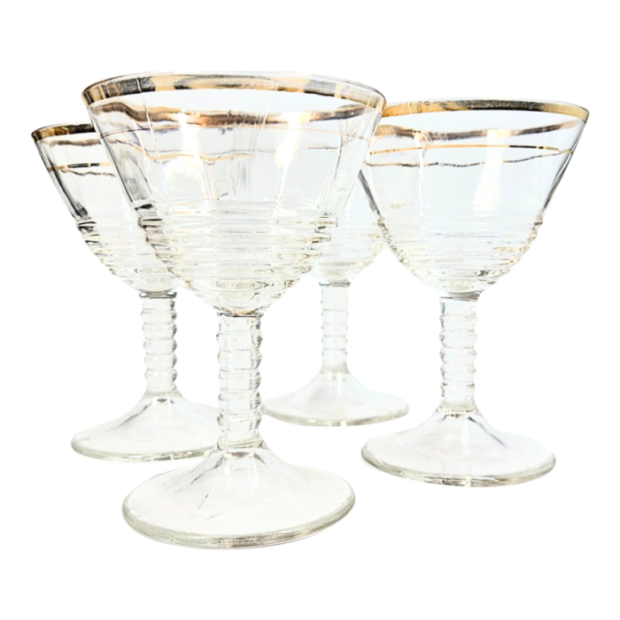 hollywood regency champagne coupes set of four 6950