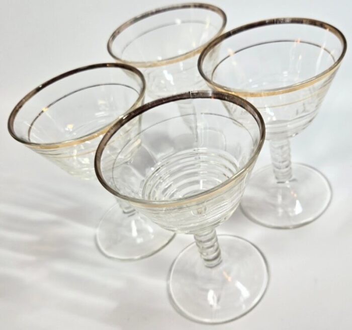 hollywood regency champagne coupes set of four 7119