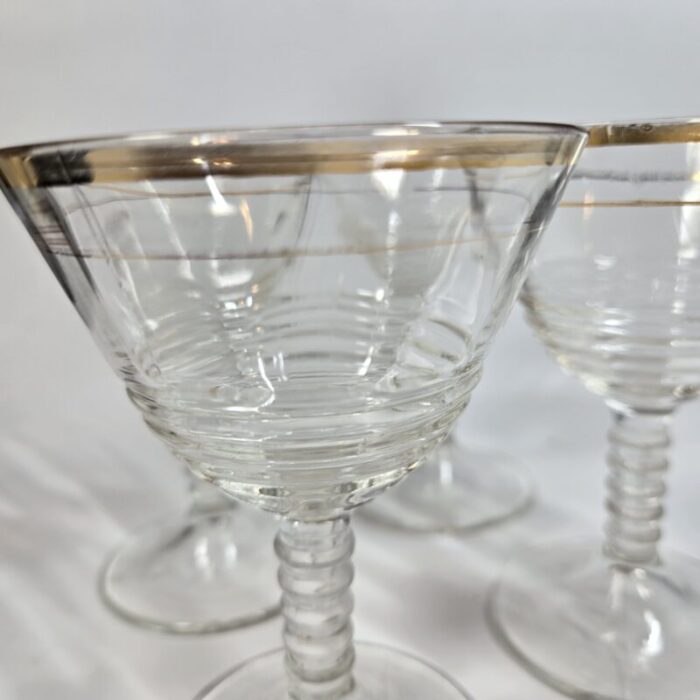 hollywood regency champagne coupes set of four 8055