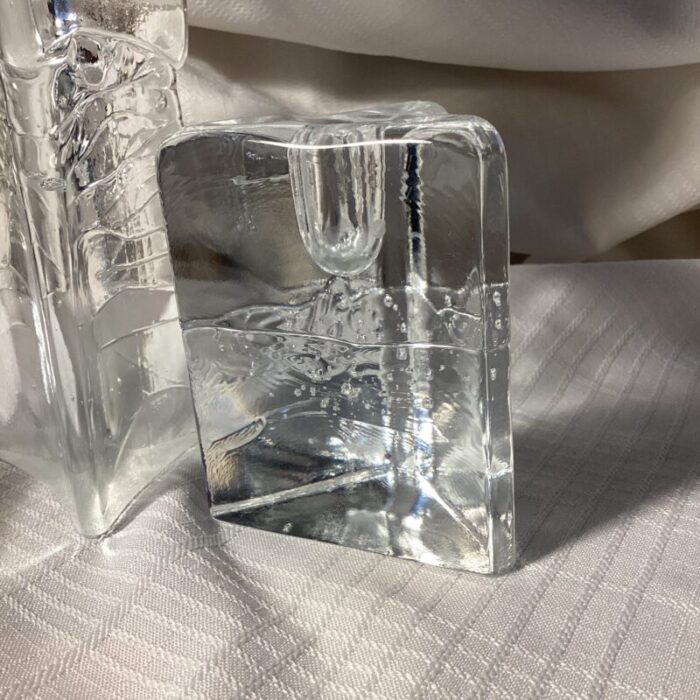 iittala finland festivo by timo sarpaneva art glass candlestick and vintage timo sarpaneva for iittala finland arkipelago glass candle holders set of 2 6893