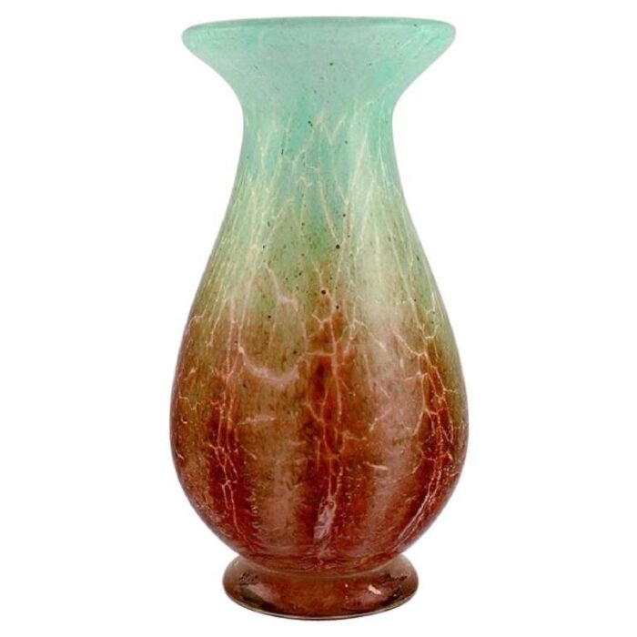 ikora vase in mouth blown art glass by karl wiedmann for wmf germany 1930s 1