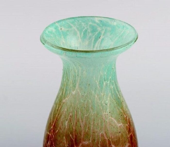 ikora vase in mouth blown art glass by karl wiedmann for wmf germany 1930s 4