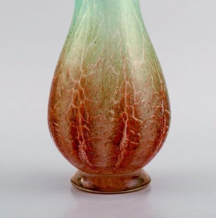 ikora vase in mouth blown art glass by karl wiedmann for wmf germany 1930s 5