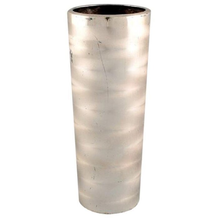 ikora vase in silver plated brass from wmf germany mid 20th century 1