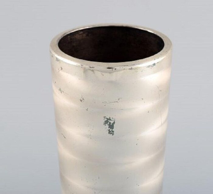 ikora vase in silver plated brass from wmf germany mid 20th century 3 scaled