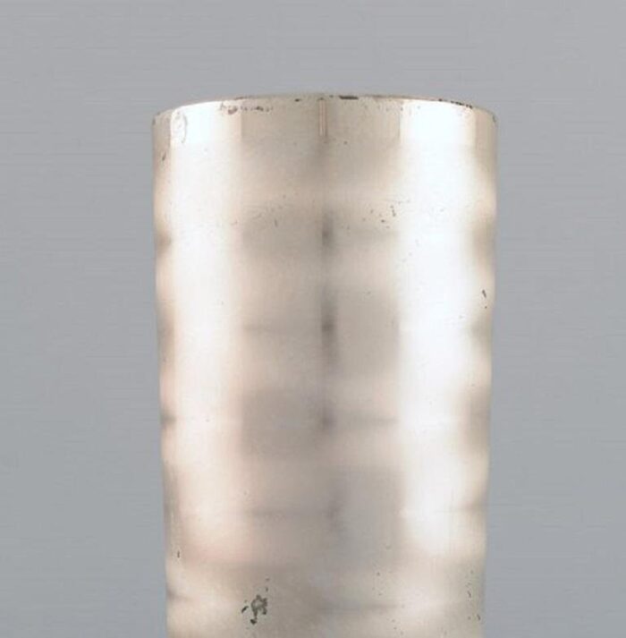 ikora vase in silver plated brass from wmf germany mid 20th century 4