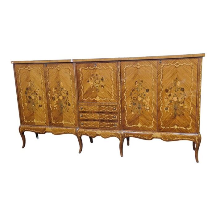 inlaid servant sideboard lombardy 1980s 0123