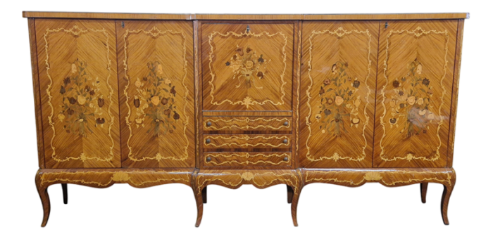 inlaid servant sideboard lombardy 1980s 1040