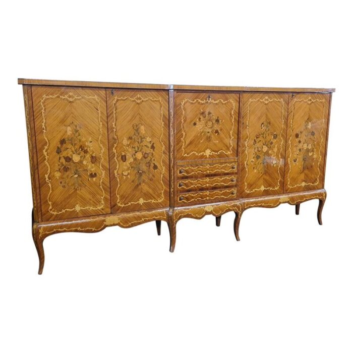 inlaid servant sideboard lombardy 1980s 6665