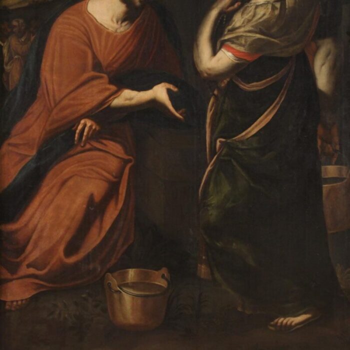 italian artist christ and the samaritan woman at the well 1670 oil on canvas 4342