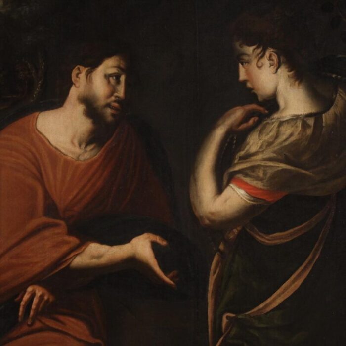 italian artist christ and the samaritan woman at the well 1670 oil on canvas 4498