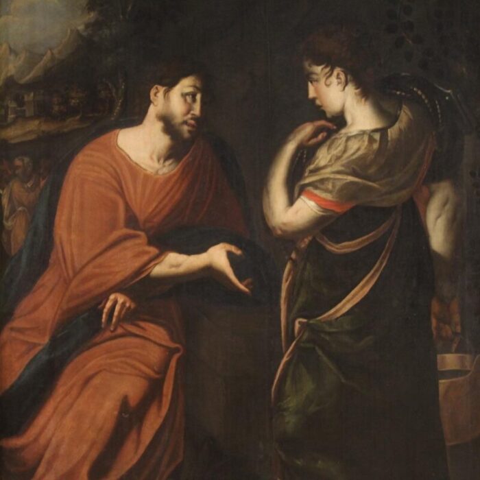 italian artist christ and the samaritan woman at the well 1670 oil on canvas 9924