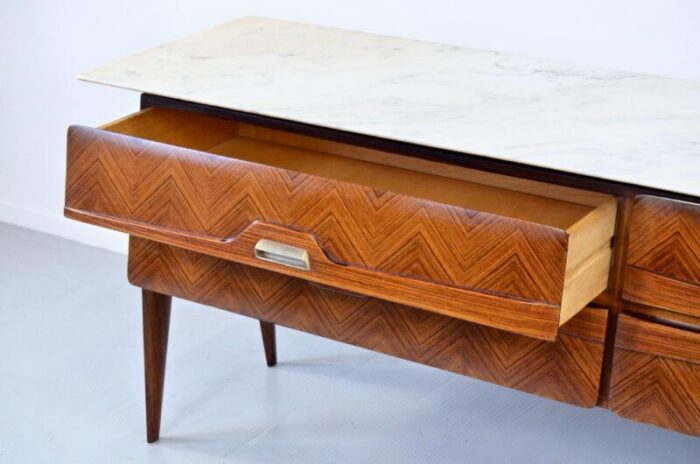 italian carrara marble and brass sideboard 1960s 9051