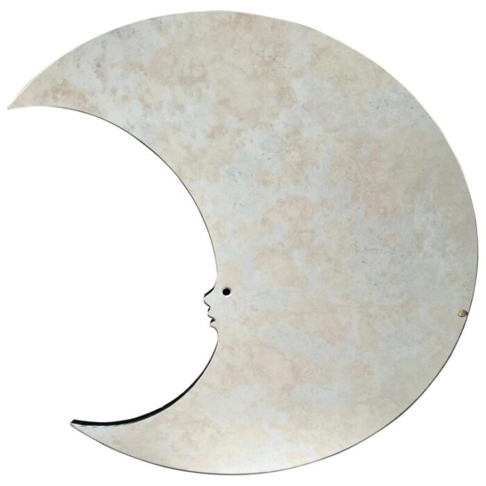 italian crescent moon wall mirror 1970s 1