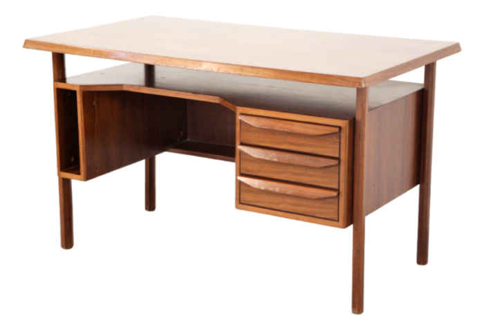 italian desk in teak 1960s 9732