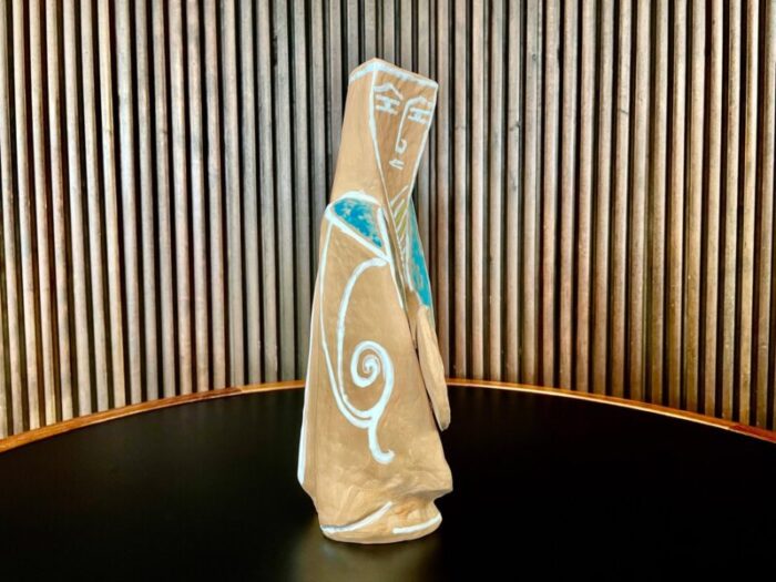 italian figurative ceramic art vase by ceramist elio schiavon for skk 1950s 2