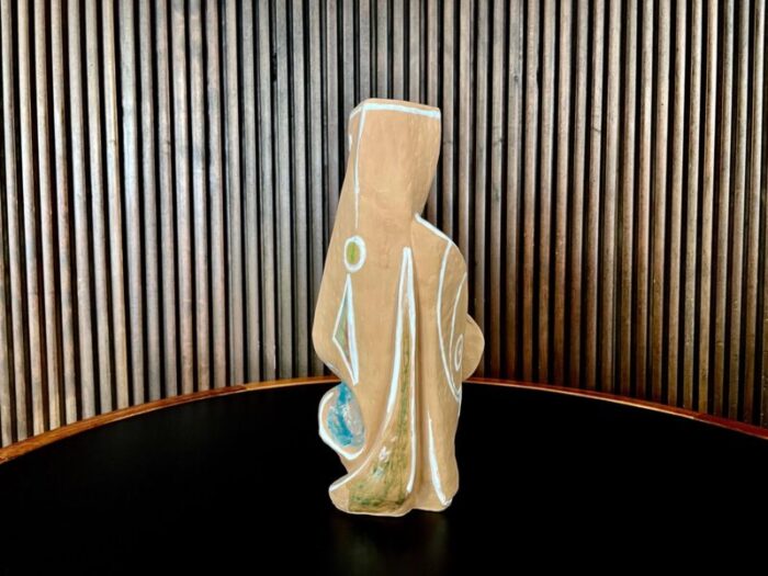 italian figurative ceramic art vase by ceramist elio schiavon for skk 1950s 9