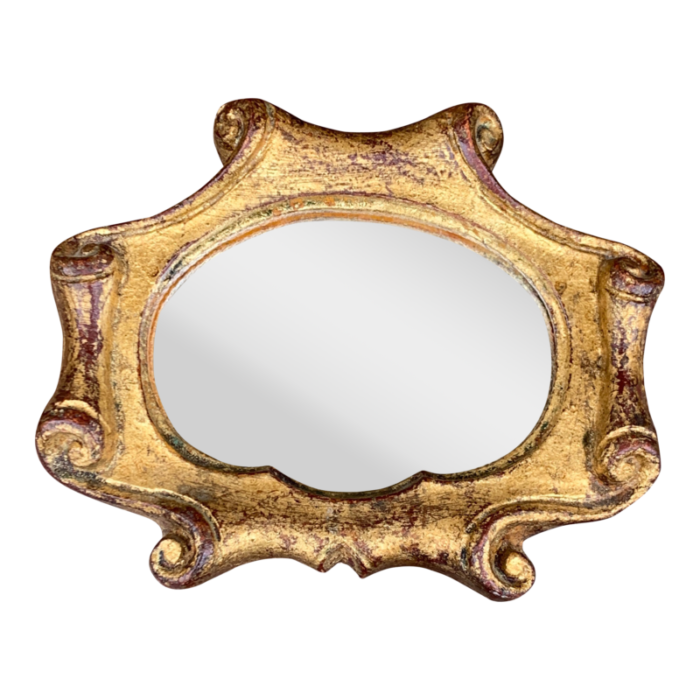 italian florentine baroque gold giltwood wall mirror 2619