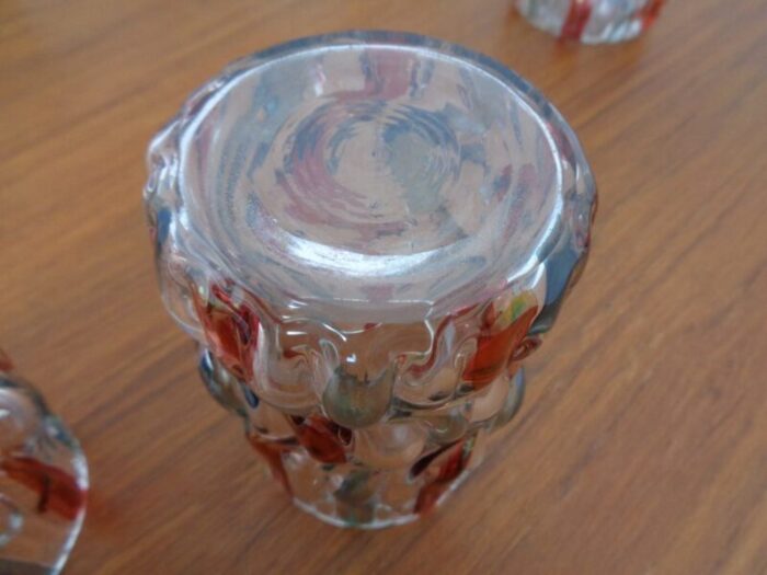 italian glass tumbler 1940s set of 6 13