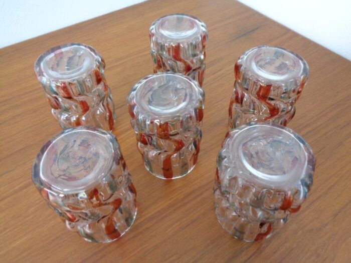 italian glass tumbler 1940s set of 6 5