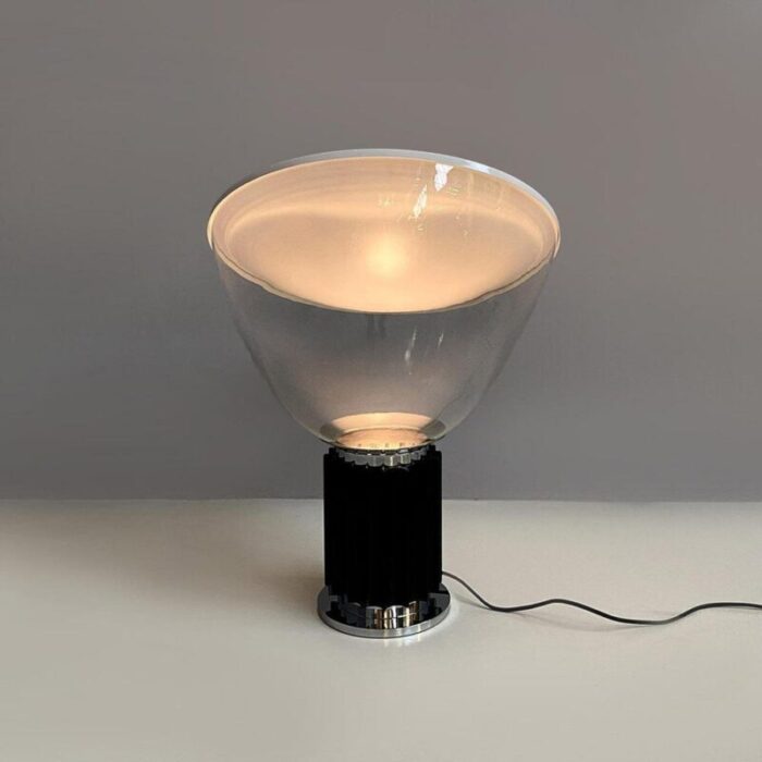 italian modern black taccia table lamp by achille and pier giacomo castiglioni for flos 1962 1350