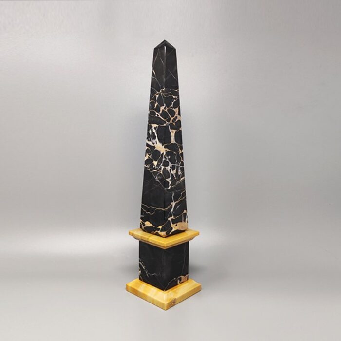 italian portoro marble obelisks 1960s set of 2 5