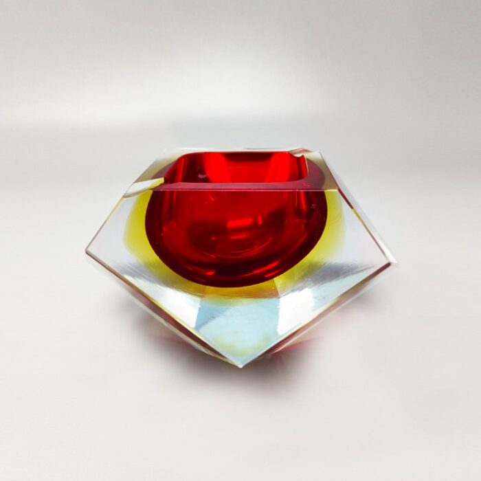 italian red ashtray or catchall by flavio poli for seguso 1960s 2