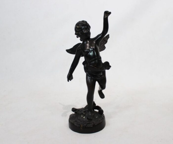 italian sculpture of angelic motif in patinated bronze 1930s 2